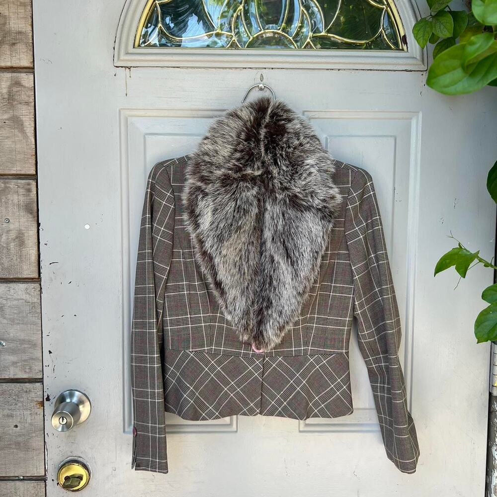 Bebe faux fur blazer